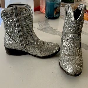 Girls size 1 sparkle cowboy boots